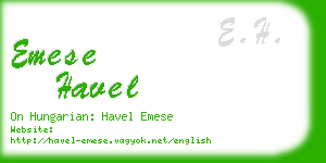 emese havel business card